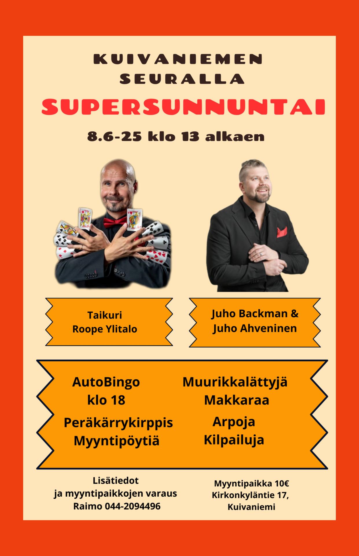 Supersunnuntai Kuivaniemen seuralla