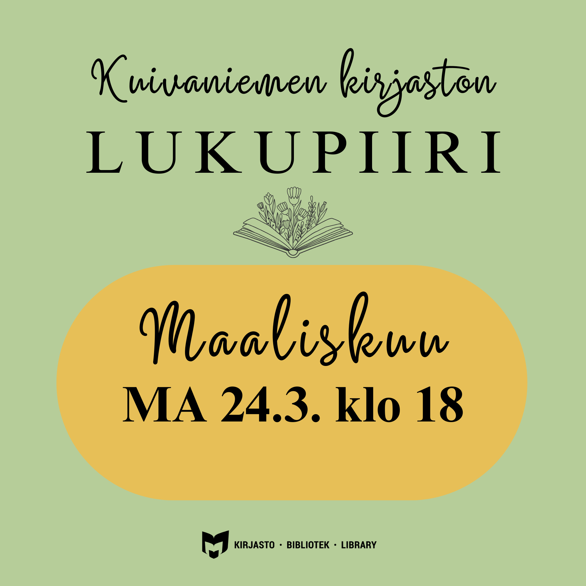 Lukupiiri ilmoitus