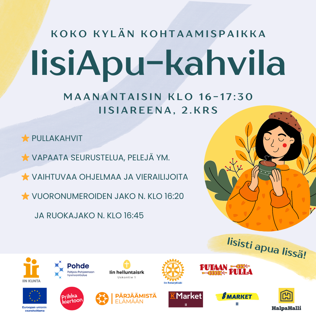 IisiApu-kahvilan mainos