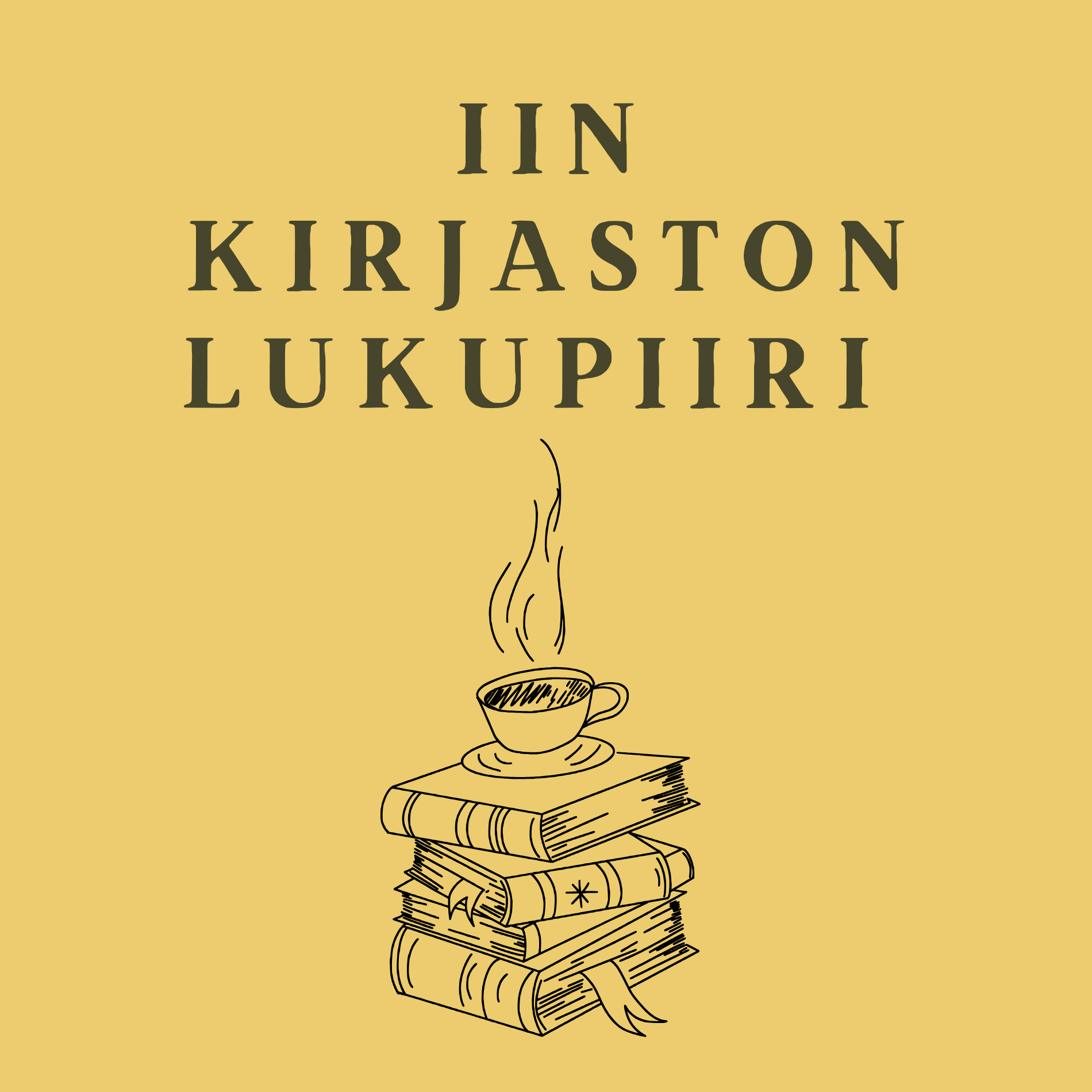 Kahvikuppi ja teksti Iin kirjaston lukupiiri