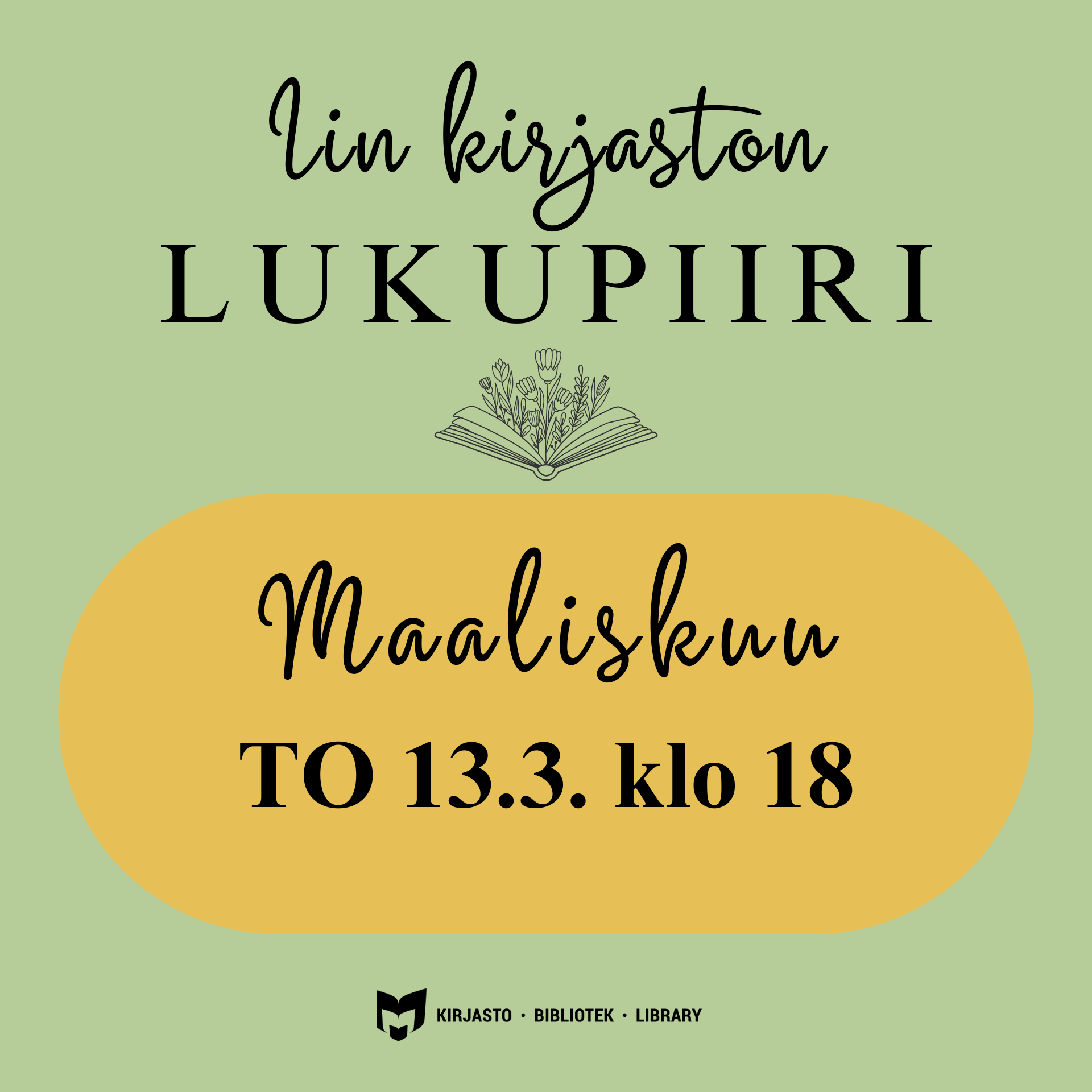 Lukupiiri ilmoitus