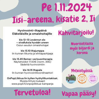 Hyvinvointi-iltapäivä 1.11.2024